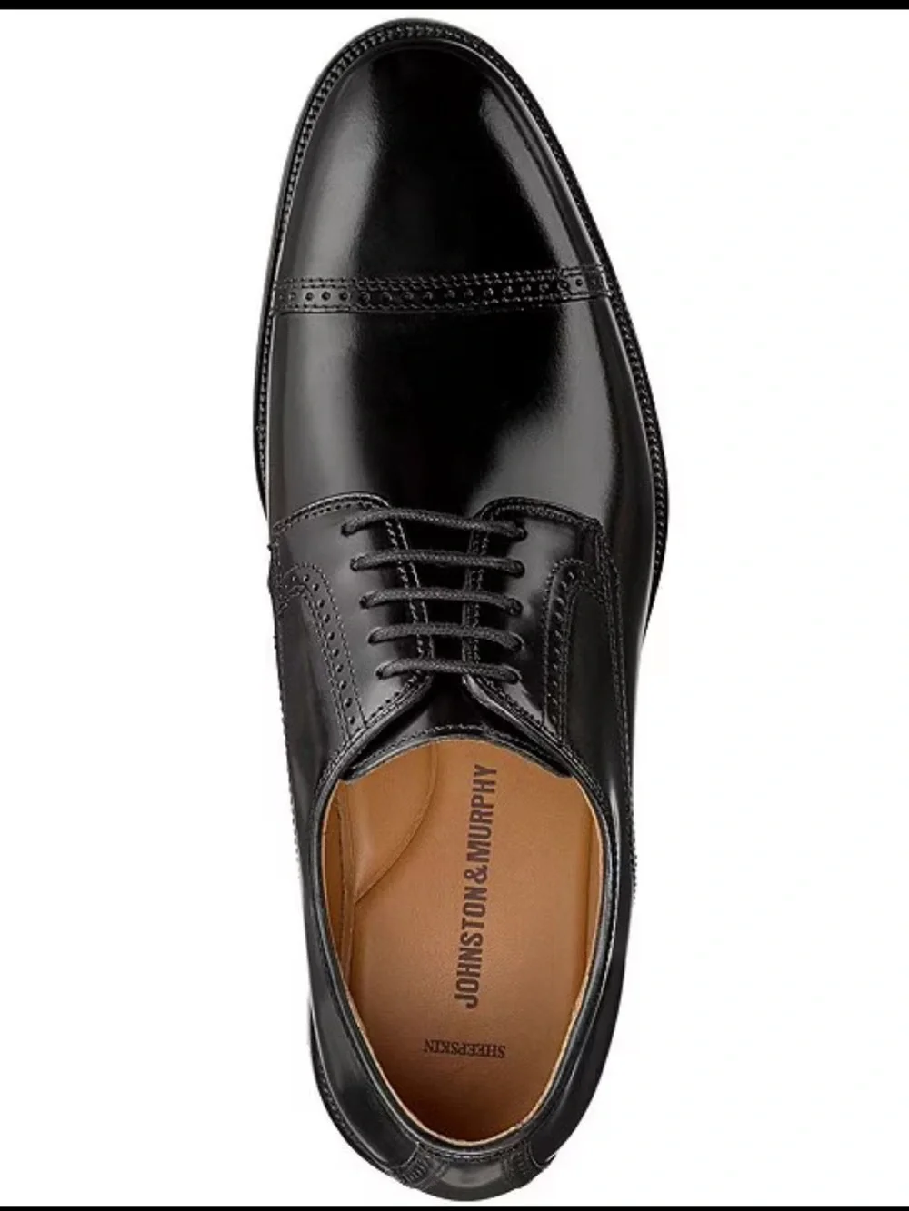 Johnston & Murphy Bradford Dress Cap Toe Oxford {Black} 9.5D